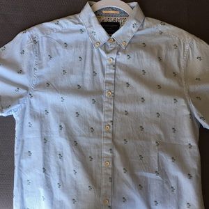 Denim & Flowers short sleeve button down